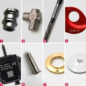 Esempi di materiali marcati laser con stazione e.L-BOX